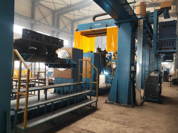 中部槽齒軌座、立板、彎板焊接機器人工作站